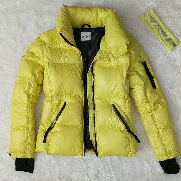 SAM. Jackets & Blazers - SAM. NWOT Goose Down Puffy Jacket Yellow SAM